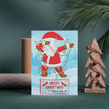 Papai Noel em Trouble Engraçado Cartão de Natal