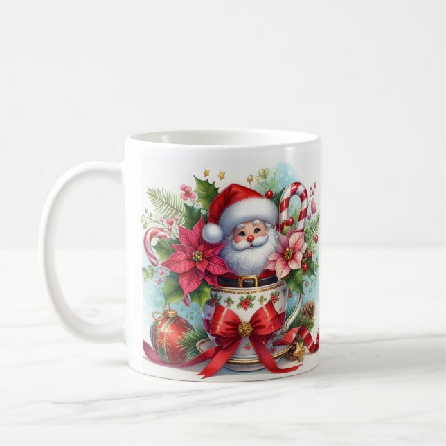 Papai Noel em Xícara de Natal 2 (Esquerda)