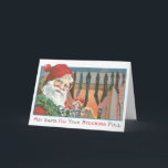 Papai noel engraçado do vintage do cartão de Natal<br><div class="desc">DENTRO DE: "É apenas mim ou é a parte dianteira deste cartão um o bocado impertinente?" Os cartões bonitos do natal vintage adicionam um encanto especial a seus feriados. Os cartões velhos da forma são uma surpresa original a obter no correio. Aperfeiçoe para trocas do cartão! Pnha um sobre os...</div>