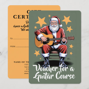 Papai Noel está tocando um violão 3 Voucher