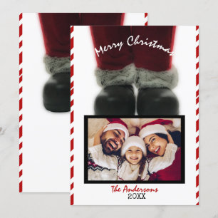 Papai Noel Feliz Natal Cartão de Foto de Férias