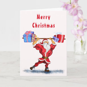 Papai Noel Fitness Cartão de Natal