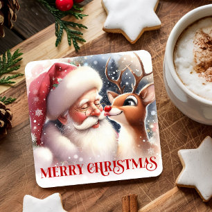 Papai Noel Fofo Rudolph Porta-Copos Natalino Desig