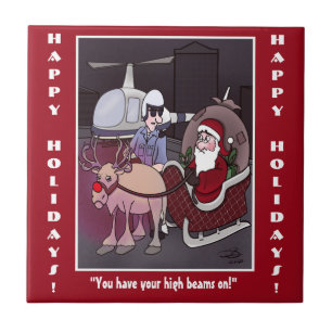 Papai Noel ganha Azulejo cerâmico de tíquete