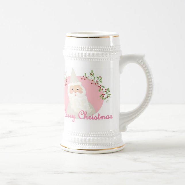 Papai noel na caneca cor-de-rosa do Natal (Direita)