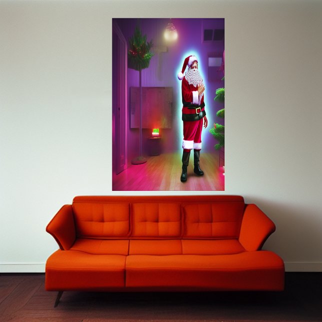 Papai Noel na casa | AI Art Poster (Criador carregado)
