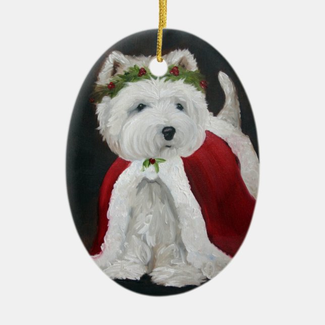 Papai noel ocidental do ornamento de Terrier das (Frente)