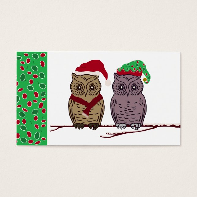 Papai noel Owl e Elf Owl - Letra para Papais noeis (Frente)