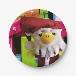 Papai Noel Pato Danny. Pratos de Papel