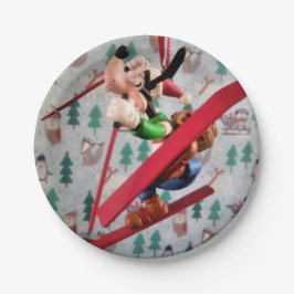 Papai Noel Pato Danny. Pratos de Papel