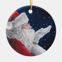 Papai noel que trava o ornamento da arte do Natal