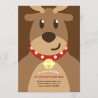 Papai noel Reindeer Convite de aniversário