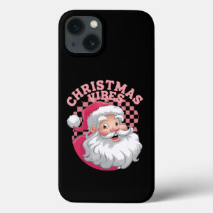 Papai Noel Rosa Vintage Retro Natal