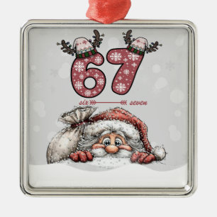 Papai Noel se Escondendo do Seis Sete Enfeite de N