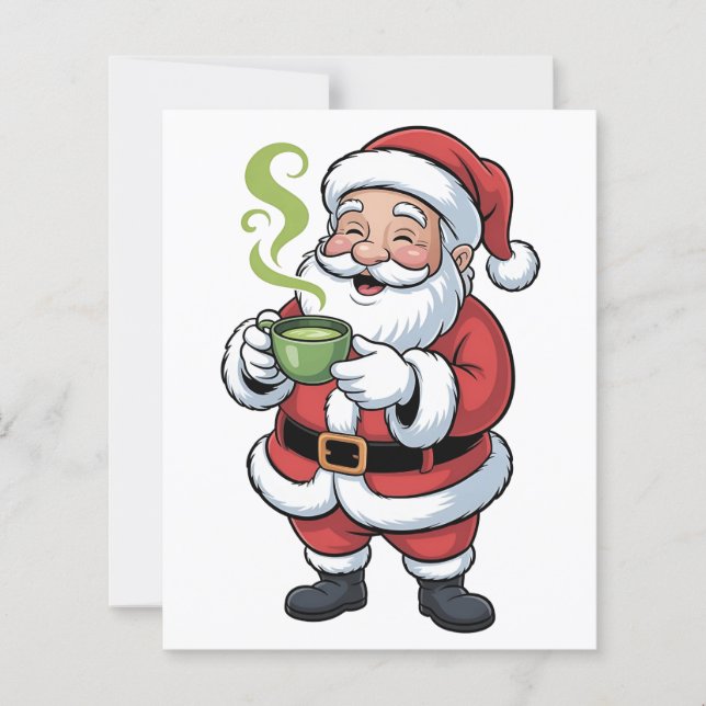Papai Noel segurando Matcha Beber Natal (Frente)