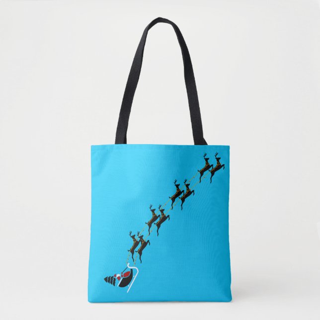 Papai noel Turquoise Tote Bag (Frente)