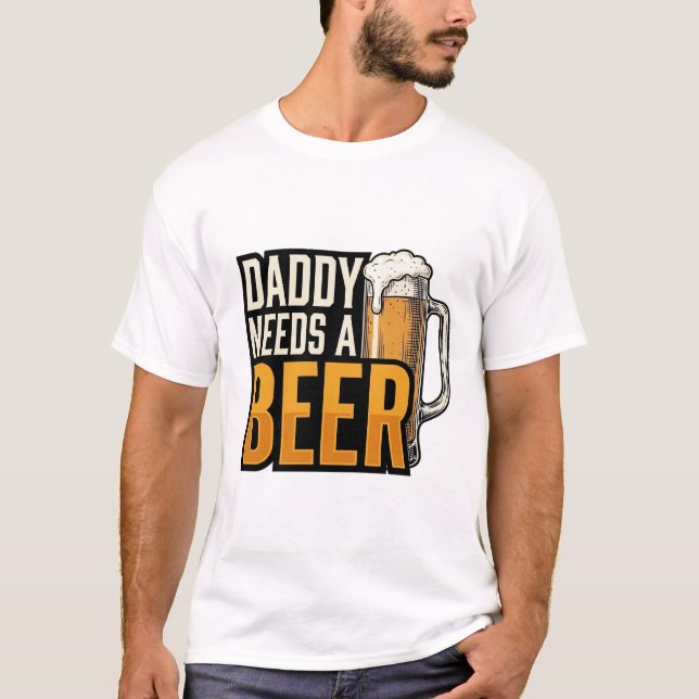 Papai Precisa de uma Cerveja Camisa Vintage Engrav (Frente)