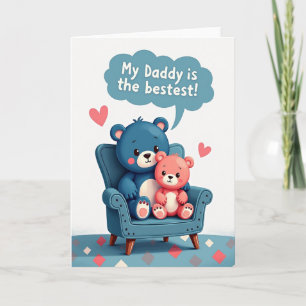 Papai Querido Melhor Coração de Amor Cartão