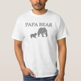 "Papai Urso" Camiseta de Urso Pescando com Filhote