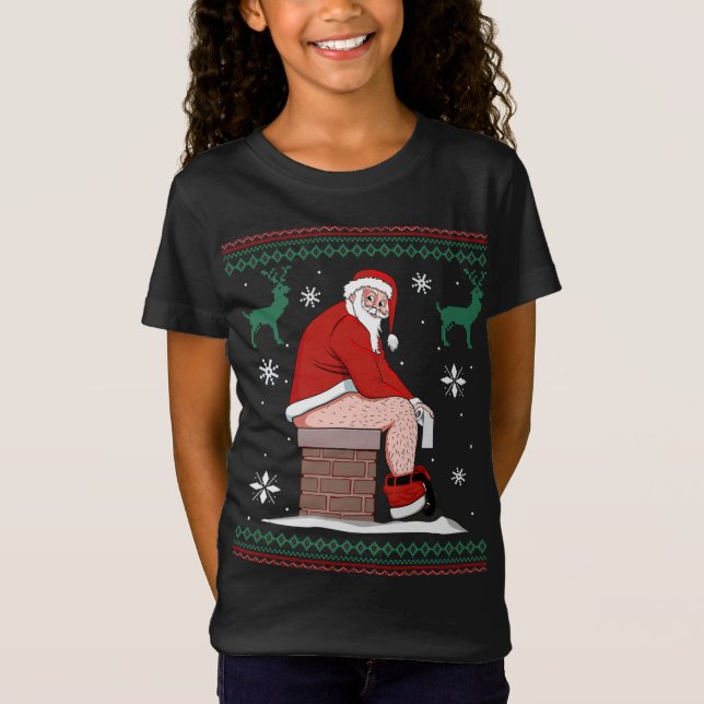 Papais noeis Abaixo O Cristo De Suéter Feio Da Cha (Frente)