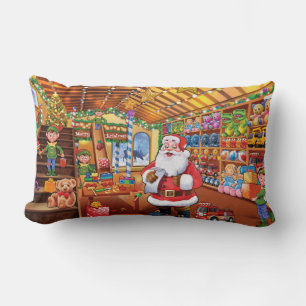 Papais noeis, almofada lombar com Elves!