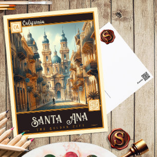 Papais noeis Ana, Califórnia   Cartão postal Vinta