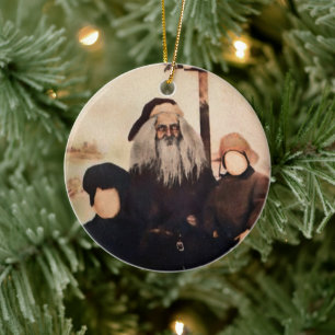 Papais noeis assustadores Enfeites de natal cerâm