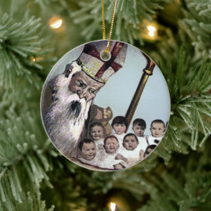Papais noeis assustadores Enfeites de natal cerâm