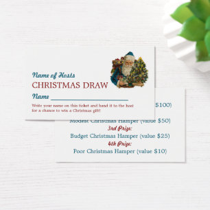 Papais noeis Azuis, Bilhetes de Raffle da Festa de