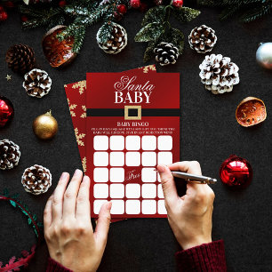 Papais noeis Baby Bingo Chá de fraldas de Natal