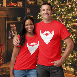 Papais noeis: barba branca e bigode / t-shirt do b