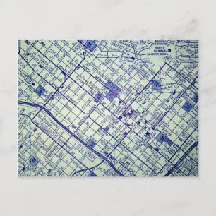 PAPAIS NOEIS BARBARA, CA Vintage Map Cartão postal