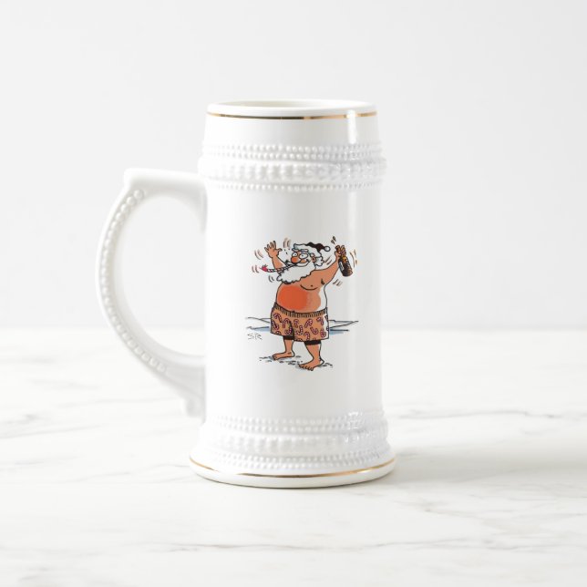 Papais noeis bebados caneca de cerveja dourado (Esquerda)