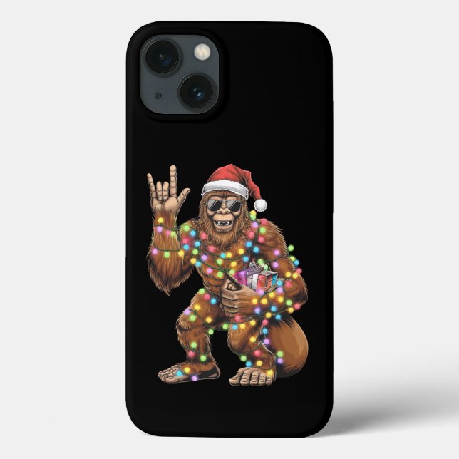 Papais noeis Bigfoot Luzes de Natal Engraçadas (Verso)