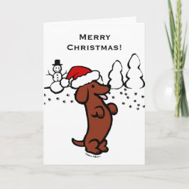 Papais noeis bonitos Cartões de Natal Dachshund