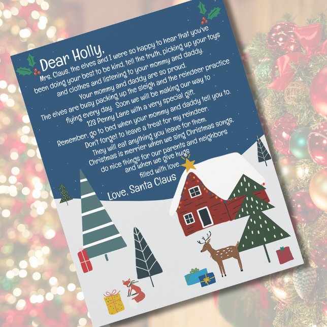 Papais noeis bonitos - Letra Feliz Natal (Cute Santa Letter Merry Christmas)
