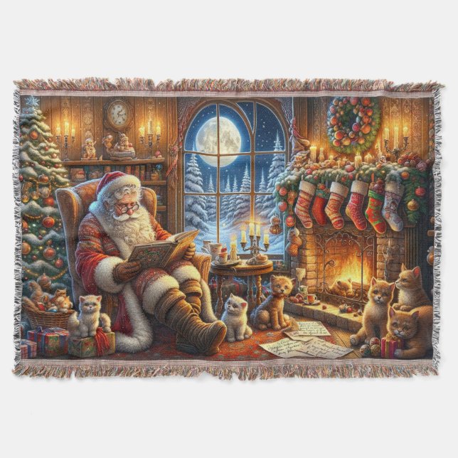 Papais noeis brancos jogam cobertor (Frente)
