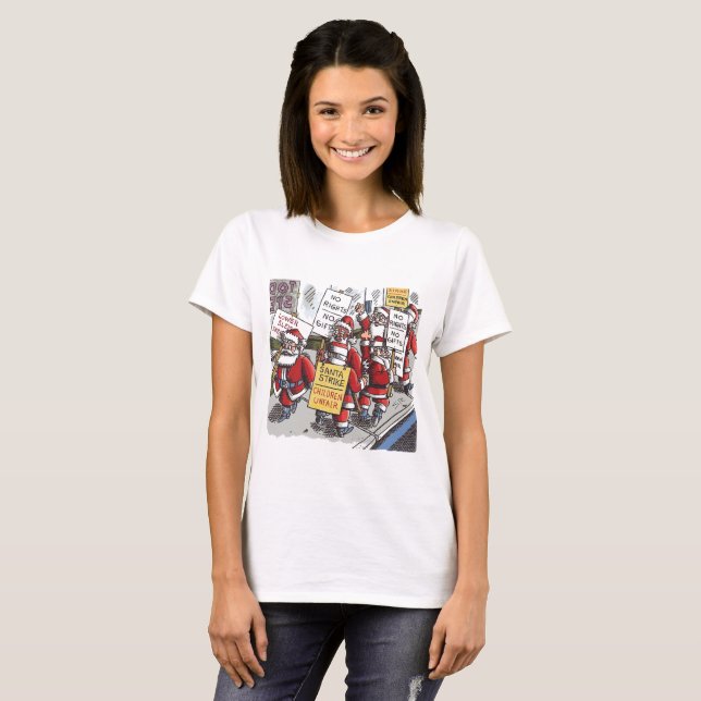 Papais noeis Camiseta para mulheres em greve (Frente Completa)