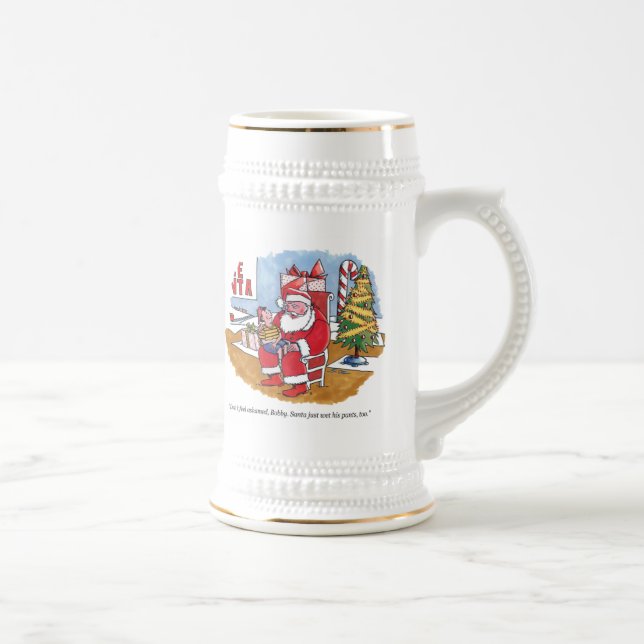Papais noeis caneca de cerveja da mão esquerda mol (Direita)