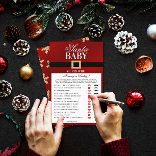 Papais noeis Chá de fraldas De Natal Adivinha Qu