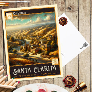Papais noeis Clarita, Califórnia Cartão postal V