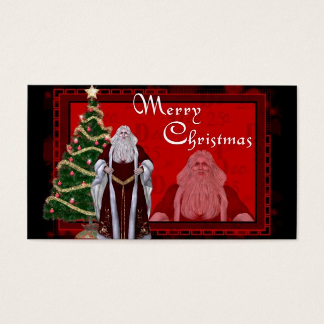 Papais noeis Clássicos Feliz de Natal 1 - Etiqueta (Frente)