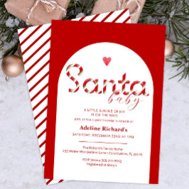 Papais noeis Convite para Chá de Feriado Vermelho