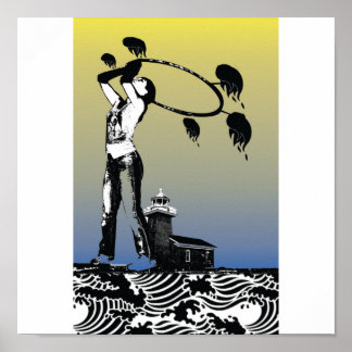 Papais noeis Cruz Luz de Luz Poster de Gancho