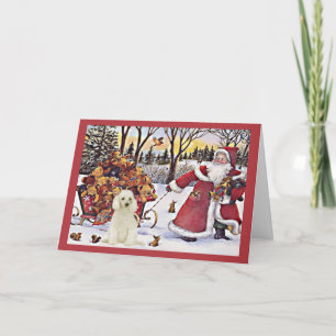 Papais noeis De Cartões De Natal Em Sleigh