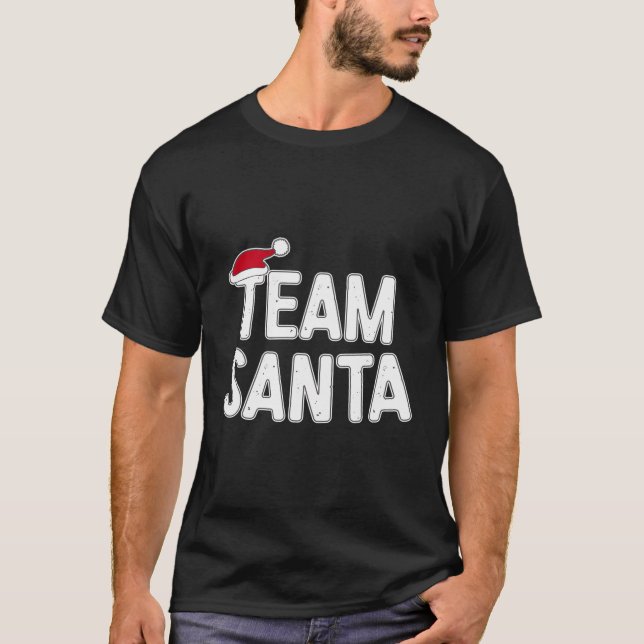 Papais noeis de Equipe Presente de Natal na Camisa (Frente)