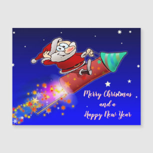 Papais noeis De Feliz Que Andam Pelo Foguete Anos