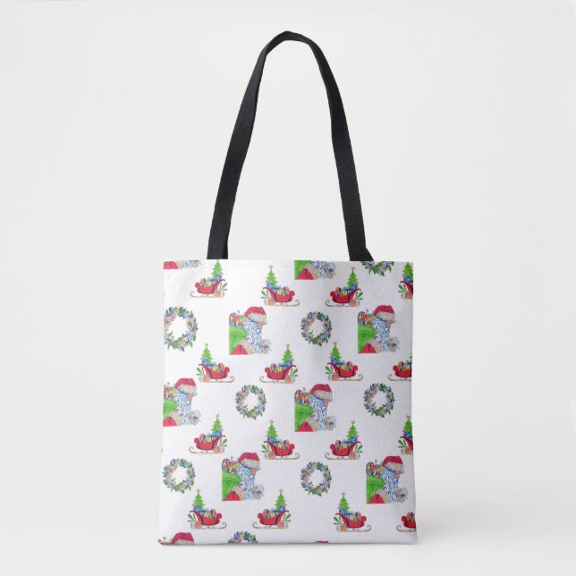 Papais noeis de Férias Tote Bag (Frente)