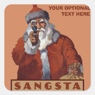 Papais noeis de Gangsta autocolantes personalizado