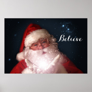 Papais noeis de Natal Acredite em Poster
